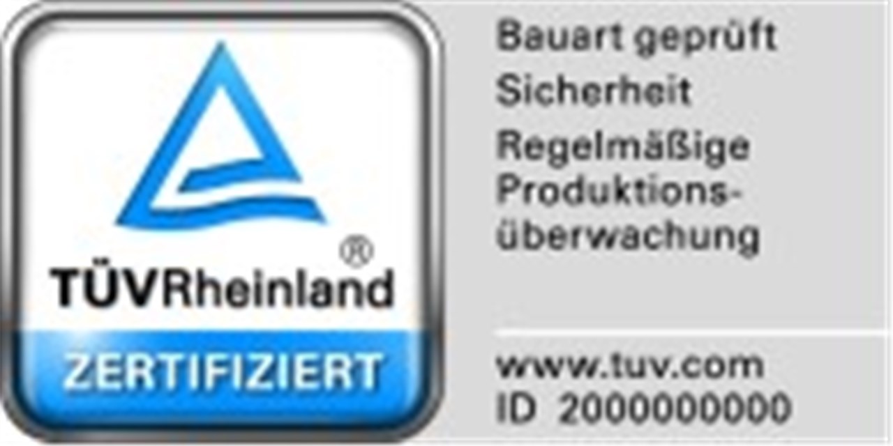 bauartgeprüft: TÜV Rheinland